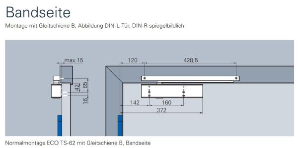 ECO Gleitschienenschließer TS 62 B – EN 2-5